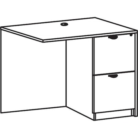 Lorell Right Return, F/F, 42inWx24inDx29inH, Gray Elm LLRPR2442RGE